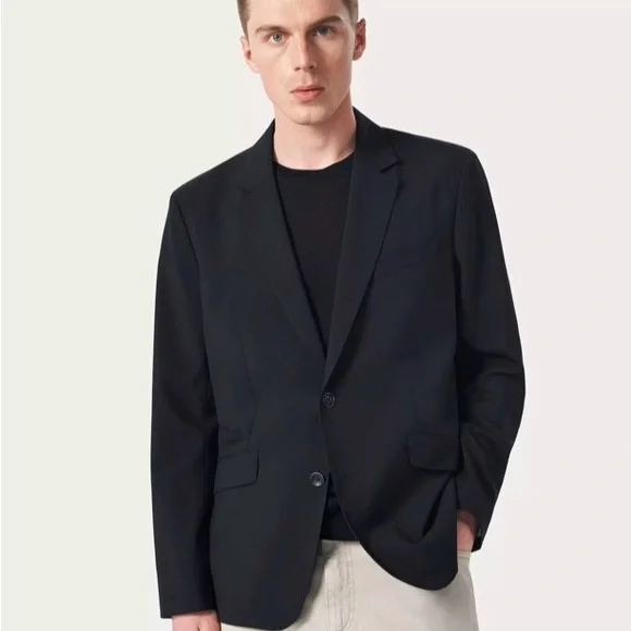 rag & bone Butler Japanese Ripstop Blazer in Black - Picture 6 of 7